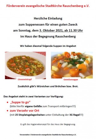 Bild: Plakat Einladung zum Suppenessen